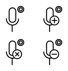 Poster - set of sound recording icons illustration design art