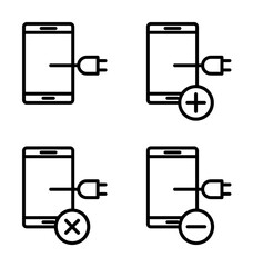 Aufkleber - set of connect to charge smartphone icons