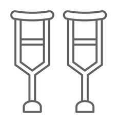 Poster - Crutches, physiotherapy icon illustration design art