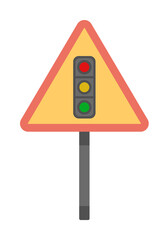 Poster - Traffic alerts colored icon illustration design art