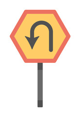 Poster - No left colored icon illustration design art