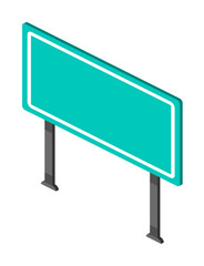 Poster - Information sign isometric icon