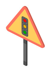 Poster - Traffic alerts isometric icon