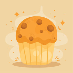 Canvas Print - delicious cupcake pastry