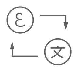 Poster - Translation, words icon illustration design art