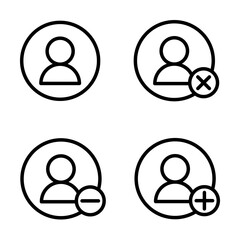 Poster - contact, remove, plus, delete sign icons