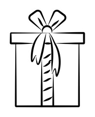 Poster - gift box sketch illustration design art