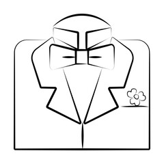 Poster - grooms suit sketch illustration design art