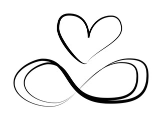 Poster - heart of lovers sketch illustration design art