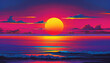 Abendrot, Himmel, Sonne, Meer, created by Generative AI