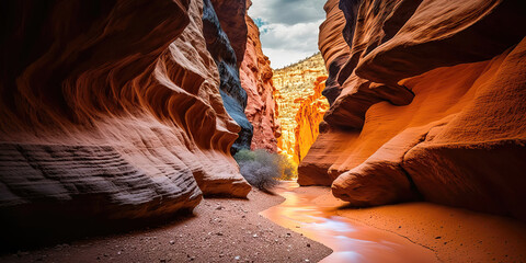 Wall Mural - antelope canyon in arizona, generative ai