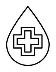 Poster - blood drop icon illustration design art