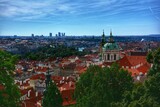 Fototapeta Niebo - Bird eye view of Prague old town, Czech