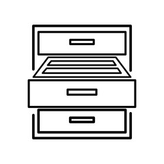 Poster - Drawer vector flat icon illustration on white background1.eps
