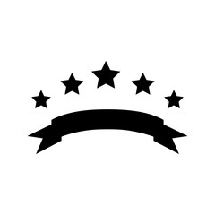 Poster -  stars with banner trendy style illustration on white background..eps