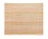 Fototapeta Na ścianę - Top view of bamboo food placemat isolated on white background, Suitable for Mockup creative graphic design