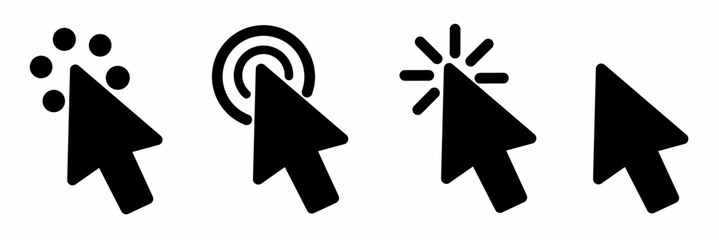 Leinwandbilder - Computer cursor icon set. Template for business. Vector illustration.