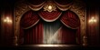 Opulent Theater Stage. AI generative.