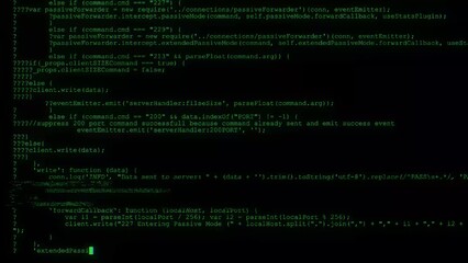 The green code comes out at the bottom of the page and you can see that some lines are damaged.