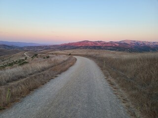 Wall Mural - Sunset light on the Gabilan range in Salinas, CA