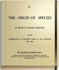 Wall Mural - The origin of species book by Charles Darwin book