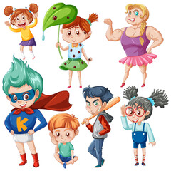 Poster - Set of cute cartoon character