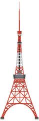 Sticker - Tokyo Tower Flat Design Vector