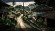 A picturesque village on the island of Bali Indonesia shot with a Fujifilm X  Generative AI