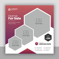 Poster - Real estate business social media post and web banner template