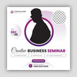 Business webinar social media web banner square flyer design template