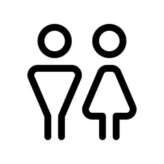 Editable couple, unisex restroom vector icon. Part of a big icon set family. Perfect for web and app interfaces, presentations, infographics, etc