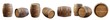 © schab - Wooden barrel, view from different angles, isolated on transparent background. Clipping path indluded. 3D render.