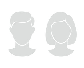 anonymous generic male and female heads