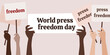 © Katsiaryna - World press freedom day concept vector illustration. World Press Freedom Day or World Press Day to raise awareness of the importance of freedom of the press.