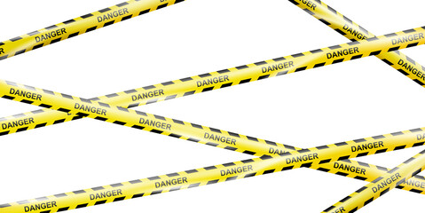 Wall Mural - realistic warning danger tape. crossing warning ribbon of caution signs for construction area or cri
