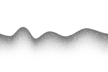 stipple noise gradient background. mountain landscape with sand grain. dotted fade grunge effect. ve