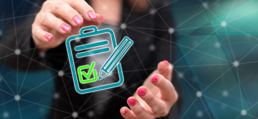 Wall Mural - Concept of document validation