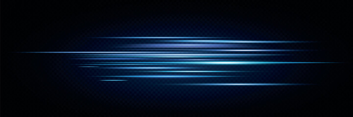 Aufkleber - Vector illustration of a blue color. Light effect. Abstract laser beams of light. Chaotic neon rays of light 