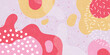 © _Dmitrich_G - Cute doodle pattern background with abstract shapes and dots. Modern vector pattern for Banner, Flyer, Cover...