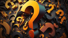 Abstract Question Mark Background, Generative Ai