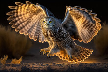 Great Owl Created With Generative AI Technology