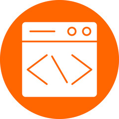 Vector Design Website Coding Icon Style