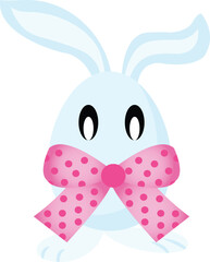 Wall Mural - bunny in egg shape for easter vector