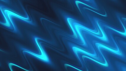 Poster - Waving neon lines. Computer generated 3d render