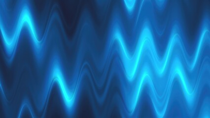 Poster - Waving neon lines. Computer generated 3d render