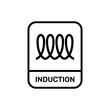 kitchen induction burner icon. cooktop instructions