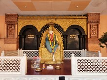 Shirdi, Maharashtra India - Dec 26 2022: Sai Baba Statue In Sai Teerth Devotional Theme Park