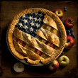 Tasty american apple pie. AI generativ.