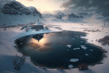 Snow-Covered Hills and Frozen Lagoons: Storytelling Through Cold Weather Artistry Generative AI