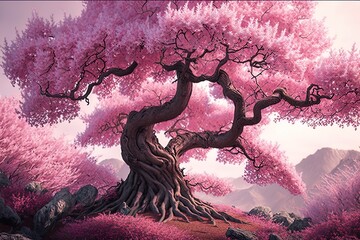 Poster - The Magical Romanticism of Sakura Trees: An Everlasting Elegance Generative AI
